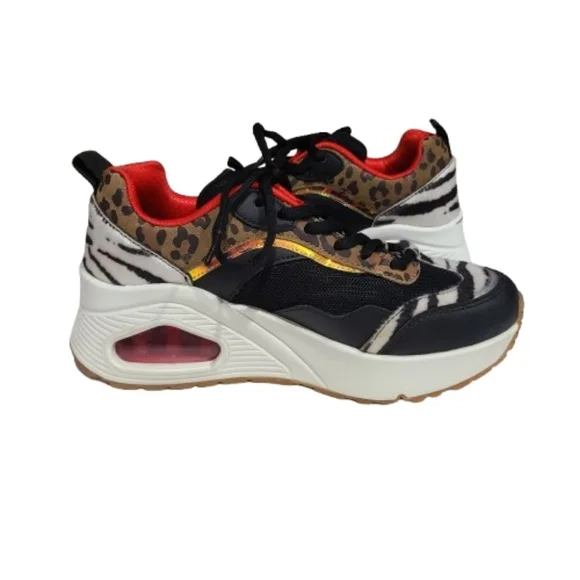 Skechers Street Uno Hi “The Hunt” Leopard Print Leather Sneakers 8.5 - Picture 9 of 16